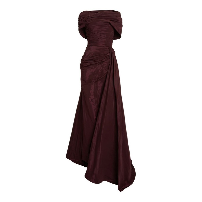 Dark Red Satin Long Prom Dress Formal Evening Dress J5992