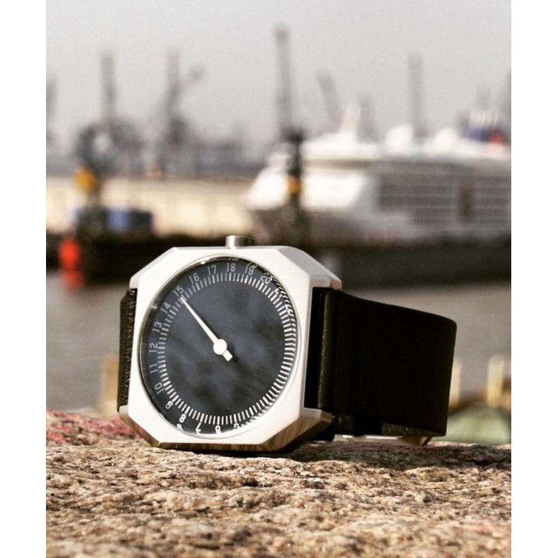 Original Design Black Leather Quartz Movement Square Watches